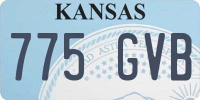 KS license plate 775GVB
