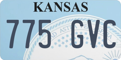KS license plate 775GVC