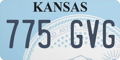 KS license plate 775GVG