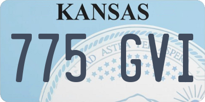 KS license plate 775GVI