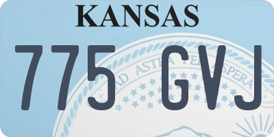 KS license plate 775GVJ