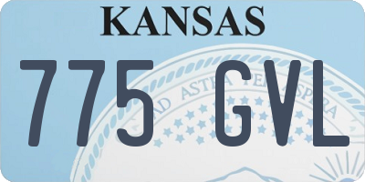 KS license plate 775GVL