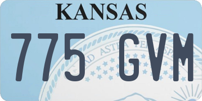 KS license plate 775GVM