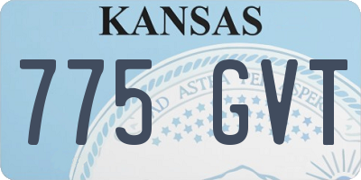 KS license plate 775GVT