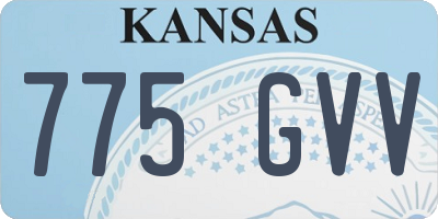 KS license plate 775GVV