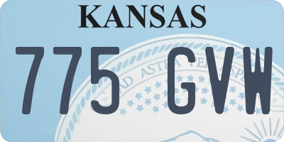 KS license plate 775GVW
