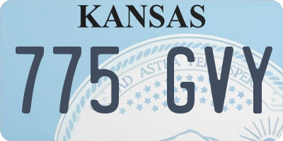 KS license plate 775GVY