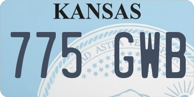 KS license plate 775GWB