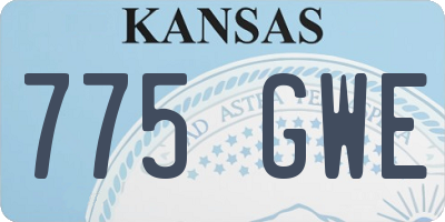 KS license plate 775GWE