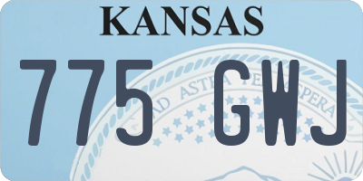KS license plate 775GWJ