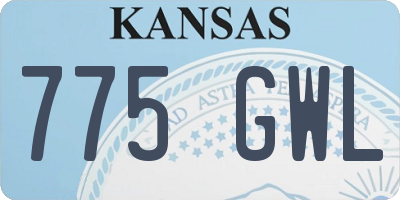 KS license plate 775GWL