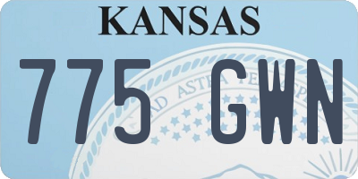 KS license plate 775GWN