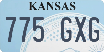 KS license plate 775GXG