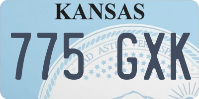 KS license plate 775GXK