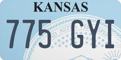 KS license plate 775GYI