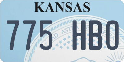 KS license plate 775HBO