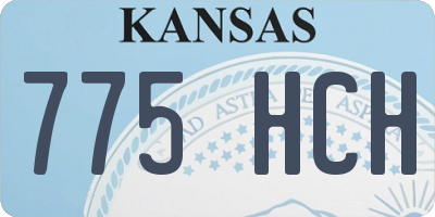 KS license plate 775HCH