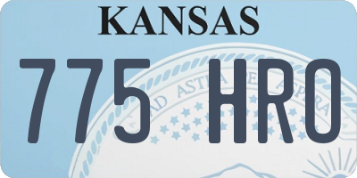 KS license plate 775HRO