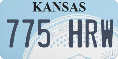 KS license plate 775HRW