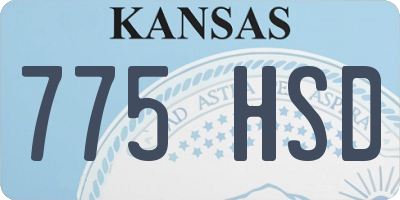 KS license plate 775HSD