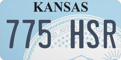 KS license plate 775HSR