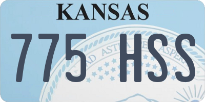 KS license plate 775HSS