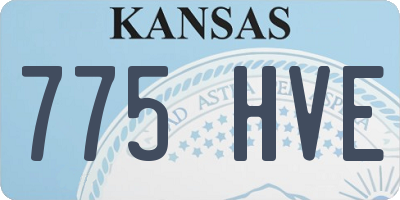 KS license plate 775HVE