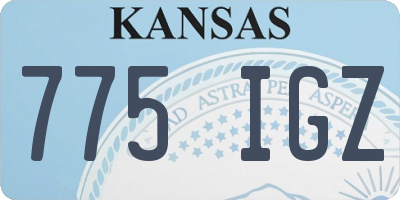 KS license plate 775IGZ