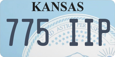 KS license plate 775IIP