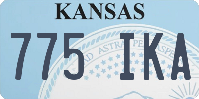 KS license plate 775IKA