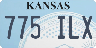 KS license plate 775ILX