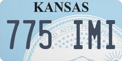 KS license plate 775IMI