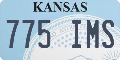 KS license plate 775IMS