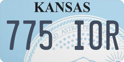 KS license plate 775IOR