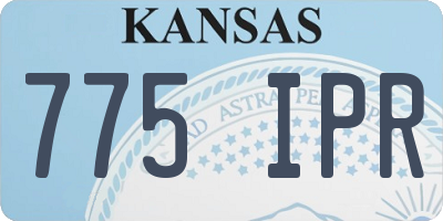 KS license plate 775IPR