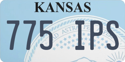 KS license plate 775IPS
