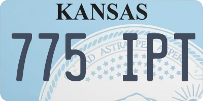 KS license plate 775IPT