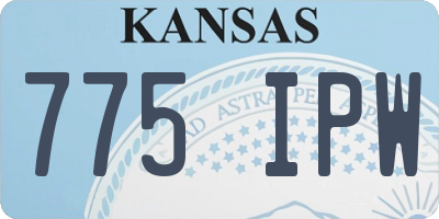 KS license plate 775IPW