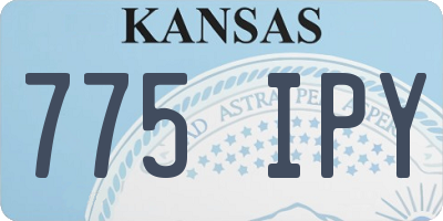KS license plate 775IPY