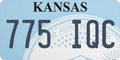 KS license plate 775IQC