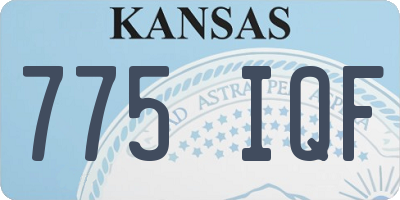 KS license plate 775IQF
