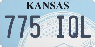 KS license plate 775IQL