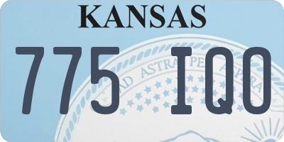 KS license plate 775IQO