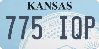 KS license plate 775IQP