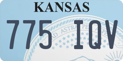 KS license plate 775IQV