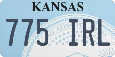 KS license plate 775IRL