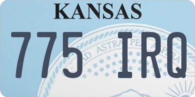 KS license plate 775IRQ