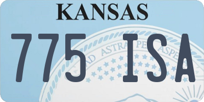 KS license plate 775ISA