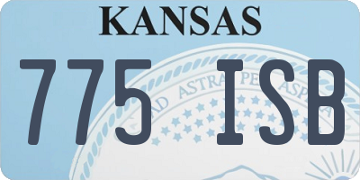 KS license plate 775ISB