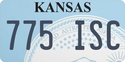 KS license plate 775ISC